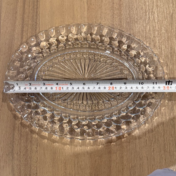 Vintage Anchor Hocking Clear Glass Oval Serving Platter – “Bubble” Pattern - Picture 4 of 5